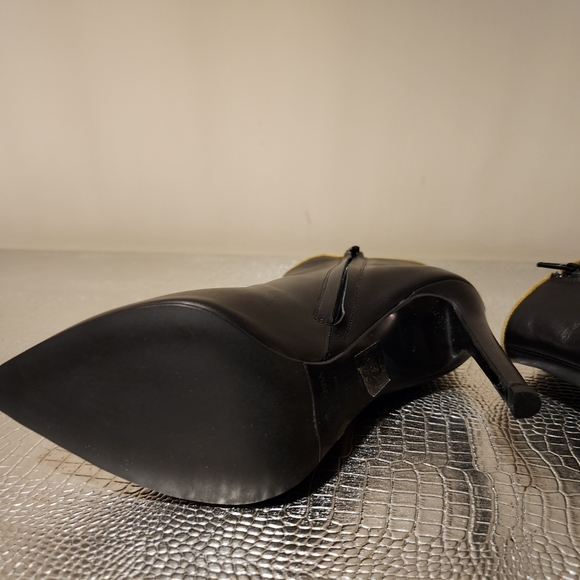 *HP* GIANNI MARRA Calfskin Black Ankle Boots Made in Italy - Picture 9 of 13